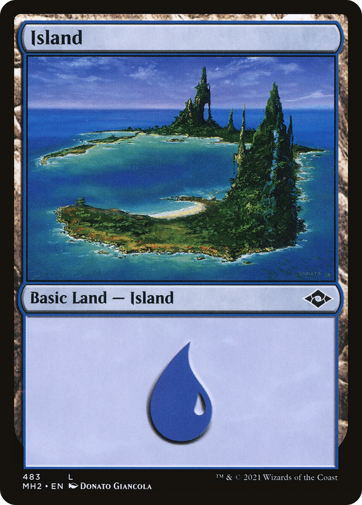 Island (MH2-483) - Modern Horizons 2 Etched Foil