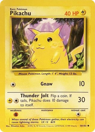 Pikachu 058/102  Base Set - Common