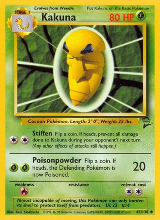 Kakuna 047/130  Base Set 2 - Uncommon