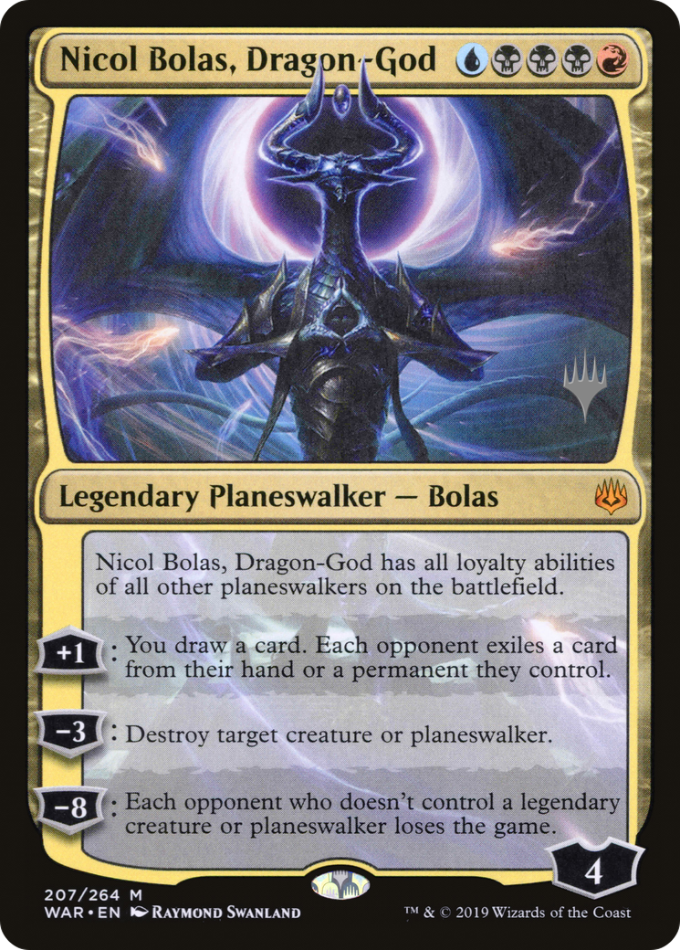 Nicol Bolas, Dragon-God (PPM20-207) - War of the Spark Promos Foil