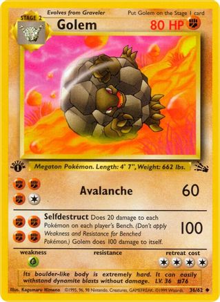 Golem 036  - Unlimited Fossil - Uncommon