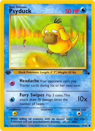 Psyduck 053  - Unlimited Fossil - Common