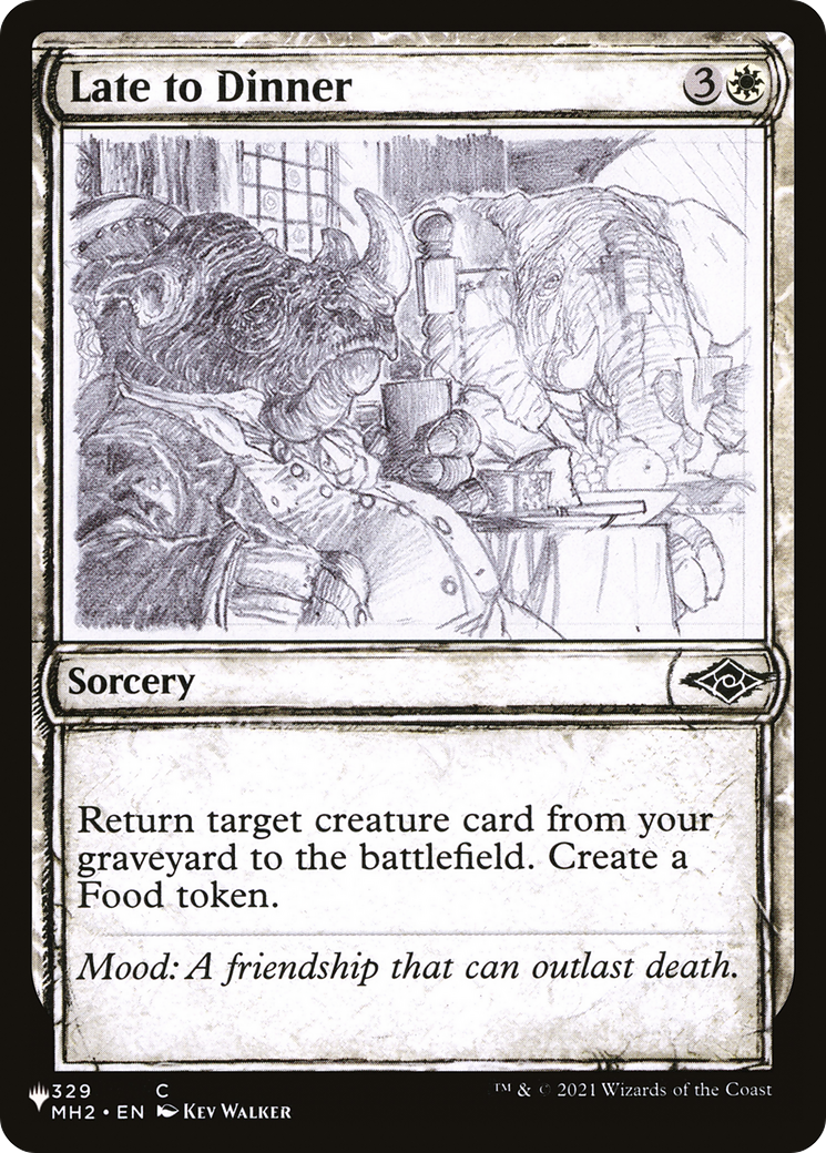 Late to Dinner (Showcase) (LIST-329/303) - The List: (Showcase)