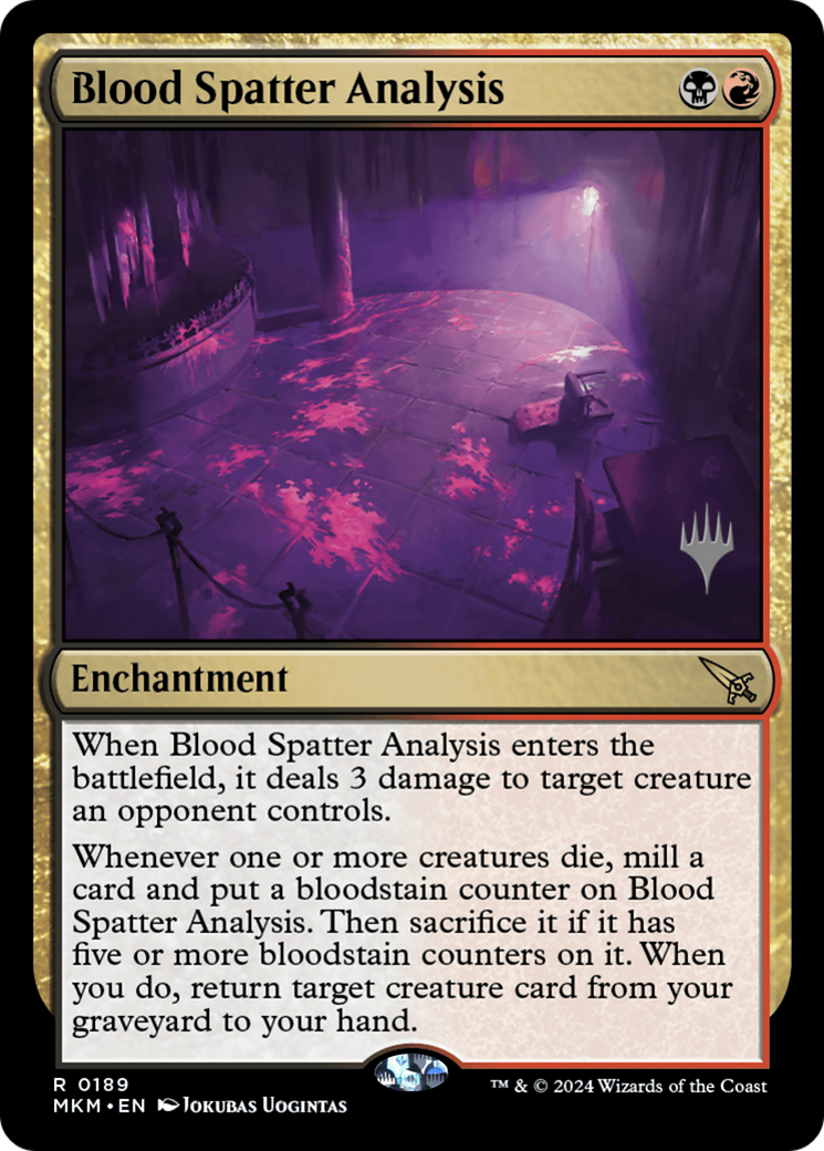 Blood Spatter Analysis (PPMKM-189P) - Murders at Karlov Manor Promos