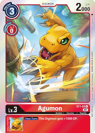 Agumon - ST1-03 (ST-11 Special Entry Pack) (ST1-03) - Starter Deck 01: Gaia Red Foil