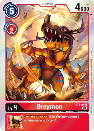 Greymon (ST-11 Special Entry Pack) (ST1-07) - Starter Deck 01: Gaia Red Foil