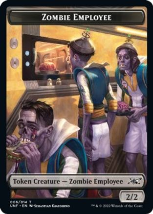 Zombie Employee // Storm Crow Double-sided Token (UNF-) - Unfinity Foil