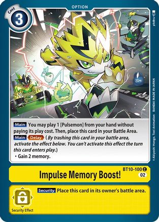 Impulse Memory Boost! (BT10-100) - Xros Encounter