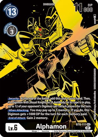 Alphamon (Xros Encounter Ghost Rare) (BT6-111) - Double Diamond Foil