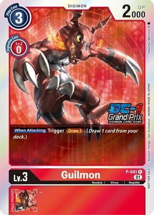 Guilmon (DC-1 2022 Stamped) (P-041) - Digimon Promotion Cards Foil