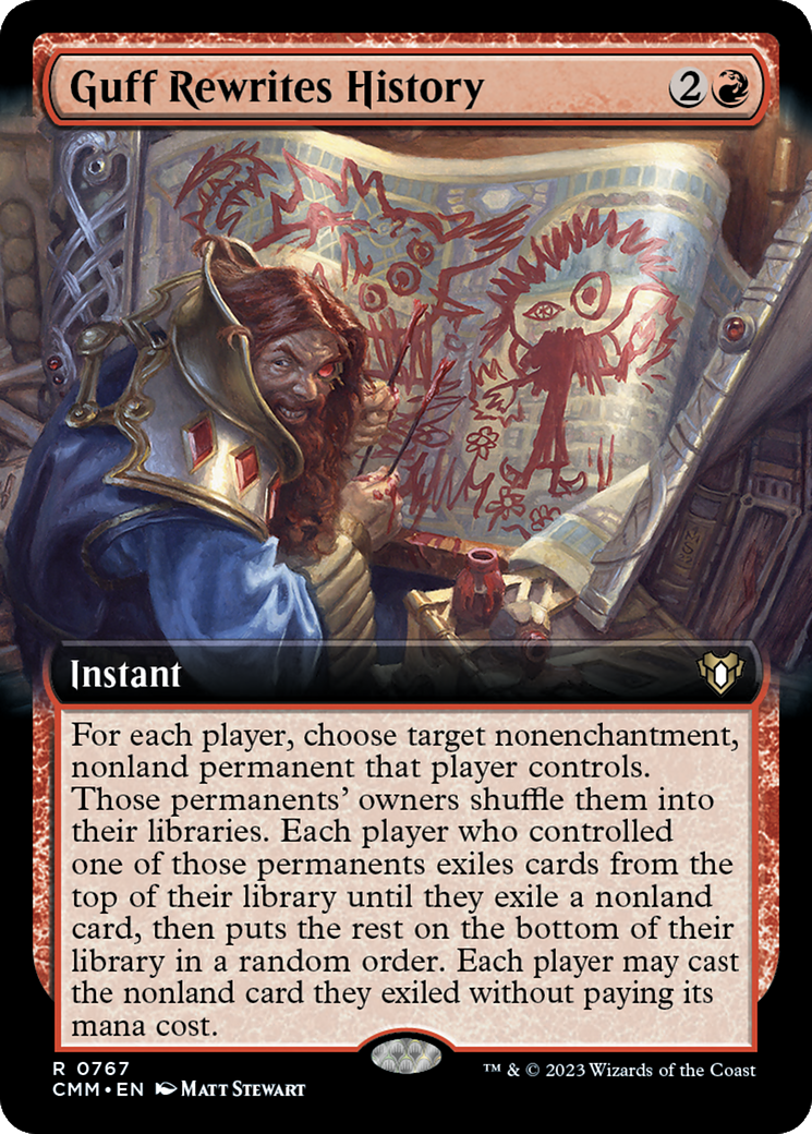 Guff Rewrites History (CMM-767) - Commander Masters: (Extended Art) Foil
