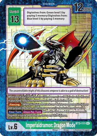 Imperialdramon: Dragon Mode - BT3-111 (Alternate Art) (BT3-111) - Draconic Roar Foil