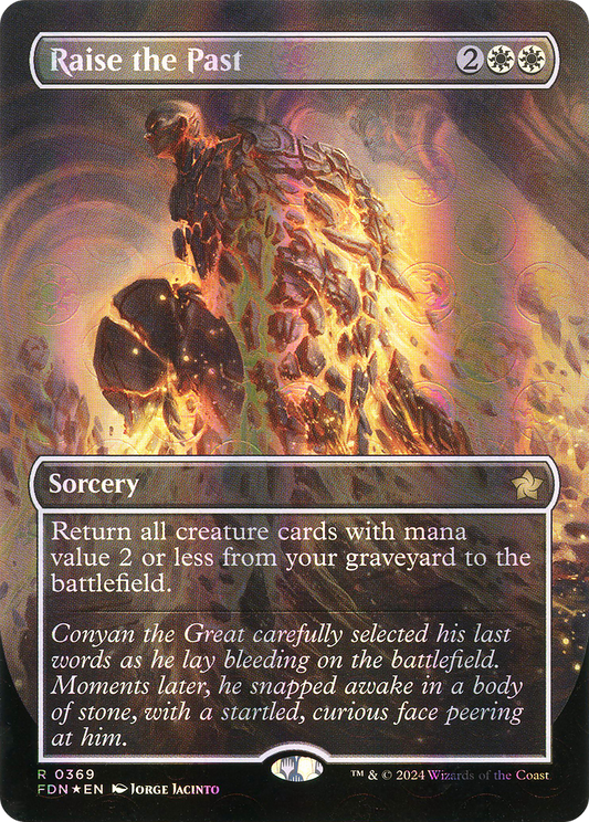 Raise the Past (Borderless) (Mana Foil) (FDN-369) - Foundations (Borderless) Foil