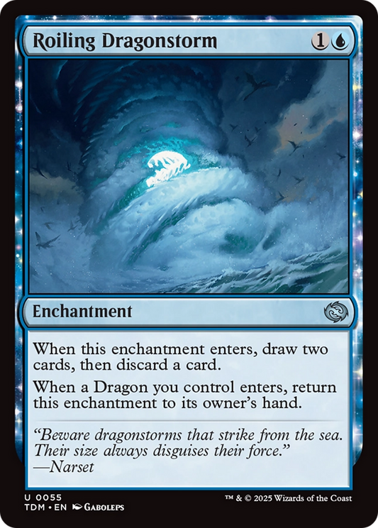 Roiling Dragonstorm (TDM-055) - Tarkir: Dragonstorm: (enchantment)