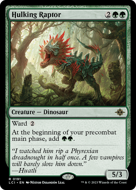 Hulking Raptor (LCI-191) - The Lost Caverns of Ixalan Foil
