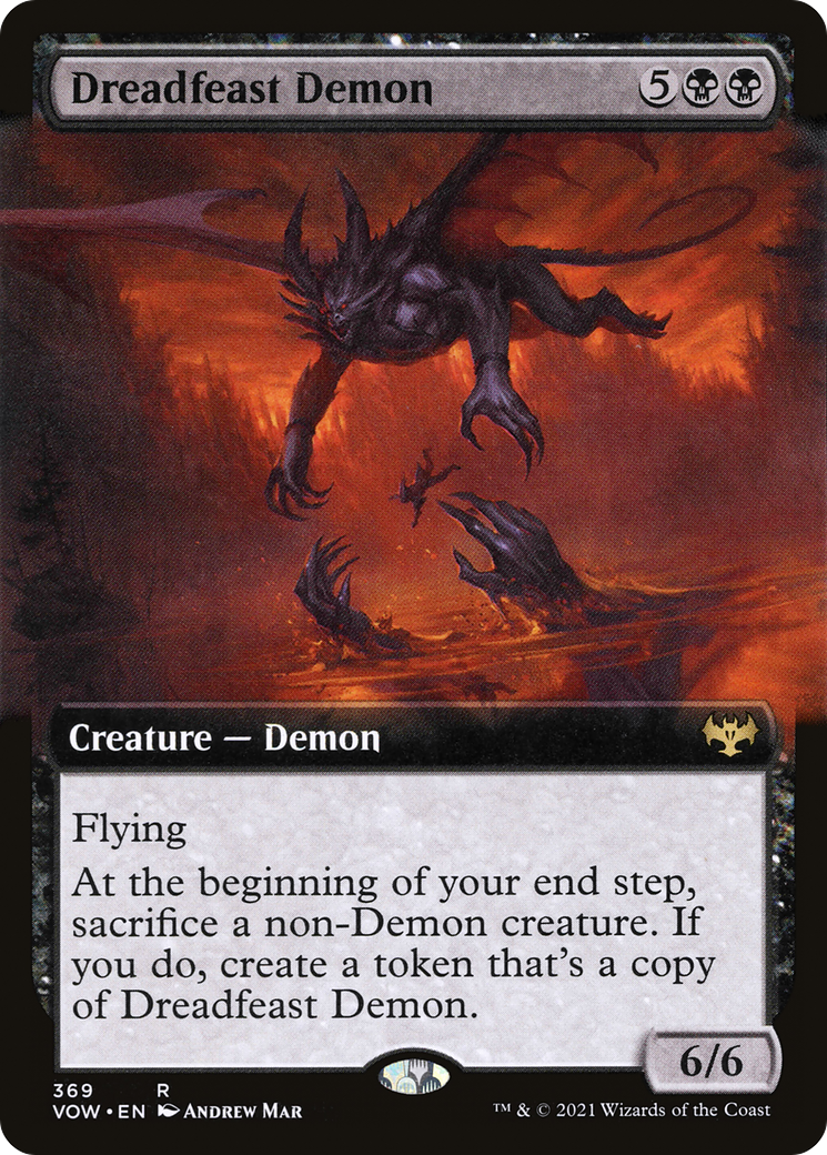 Dreadfeast Demon (VOW-369) - Innistrad: Crimson Vow: (Extended Art) Foil