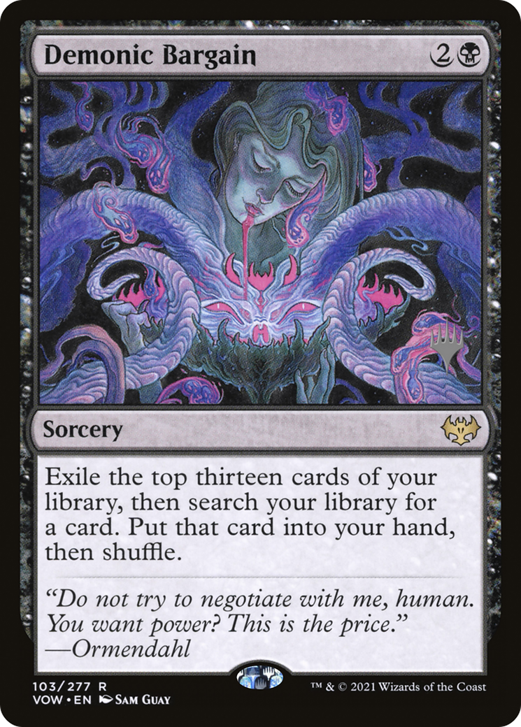 Demonic Bargain (PPDSK-103P) - Innistrad: Crimson Vow Promos Foil