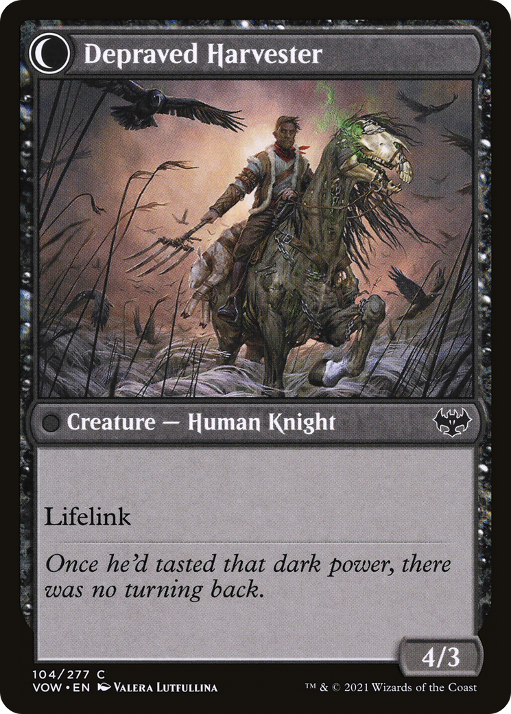 Desperate Farmer // Depraved Harvester (VOW-104) - Innistrad: Crimson Vow: (Double Faced Transform)