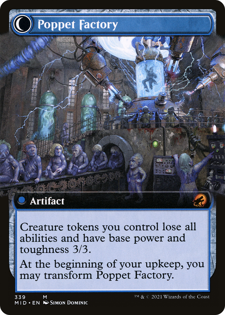 Poppet Stitcher (Extended Art) (MID-339) - Innistrad: Midnight Hunt: (Extended Art, Double Faced Transform) Foil