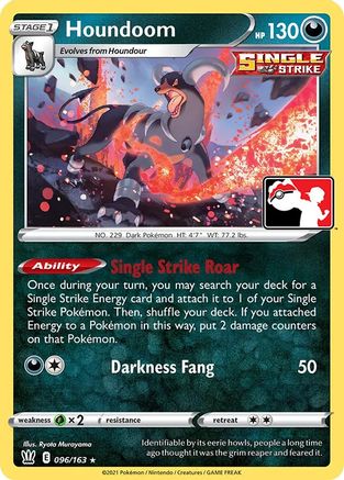 Houndoom 096  Prize Pack Series Cards - Rare