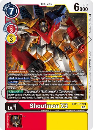 Shoutmon X3 (BT11-012) - Dimensional Phase Foil