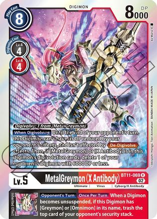 MetalGreymon (X Antibody) (BT11-069) - Dimensional Phase Foil