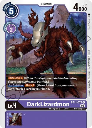 DarkLizardmon (BT11-079) - Dimensional Phase Foil