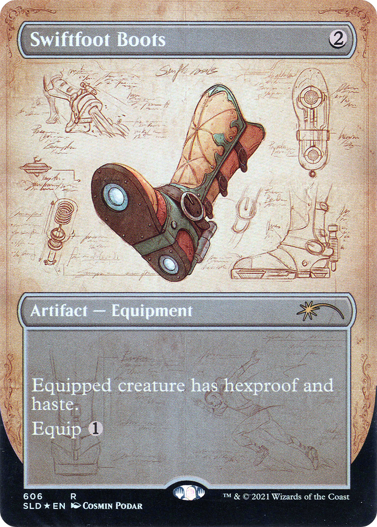 Swiftfoot Boots (SLD-606) - Secret Lair Drop (Borderless) Foil