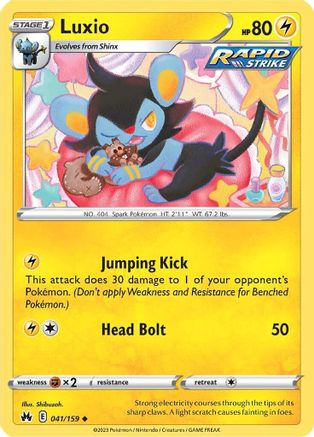 Luxio (41) 041  - Reverse Holofoil Crown Zenith - Uncommon