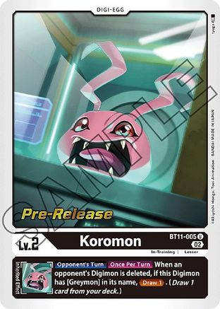 Koromon (BT11-005) - Dimensional Phase Pre-Release Cards Foil