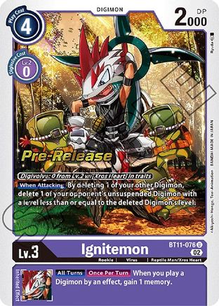 Ignitemon (BT11-076) - Dimensional Phase Pre-Release Cards Foil