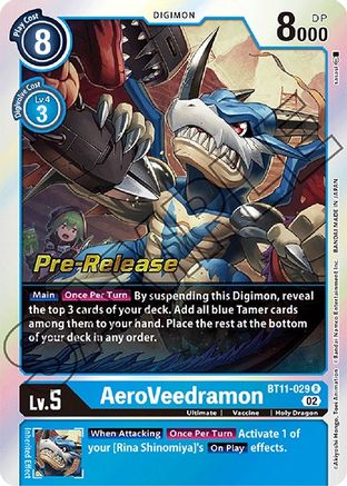 AeroVeedramon (BT11-029) - Dimensional Phase Pre-Release Cards Foil