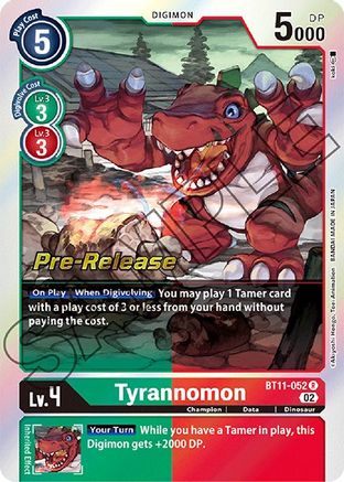 Tyrannomon (BT11-052) - Dimensional Phase Pre-Release Cards Foil
