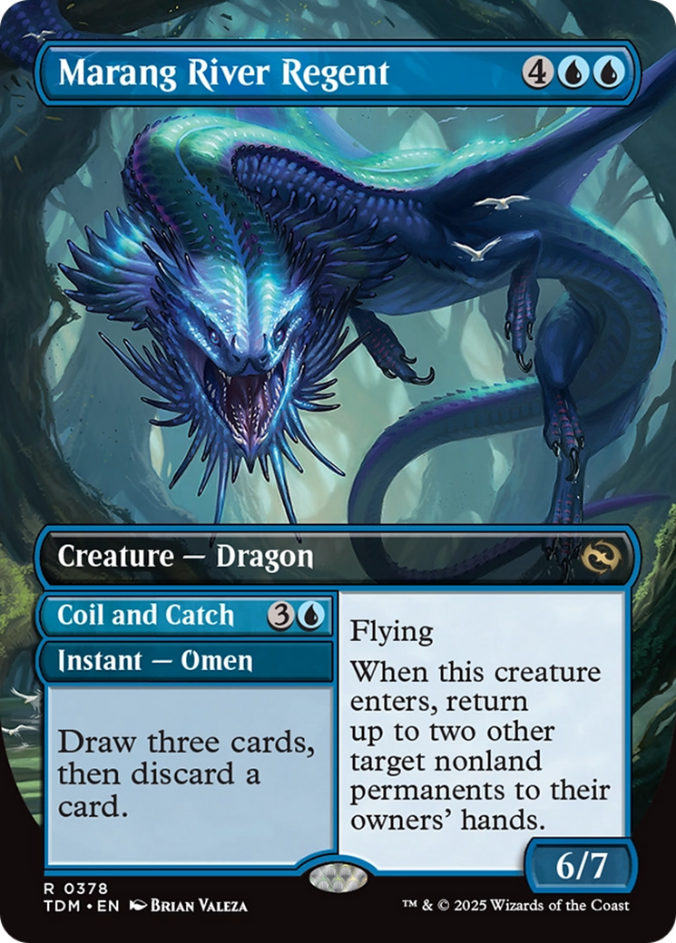Marang River Regent // Coil and Catch // Marang River Regent (TDM-378) - Tarkir: Dragonstorm (Borderless) Foil