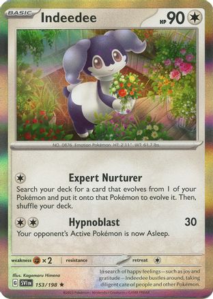 Indeedee 153/198  - Reverse Holofoil SV01 Scarlet & Violet Base Set - Rare