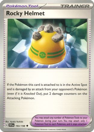 Rocky Helmet 193/198  - Reverse Holofoil SV01 Scarlet & Violet Base Set - Uncommon