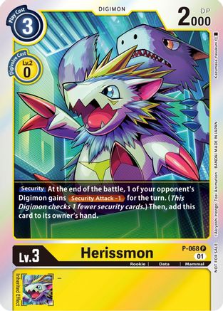 Herissmon - P-068 (Limited Card Pack) (P-068) - Digimon Promotion Cards Foil