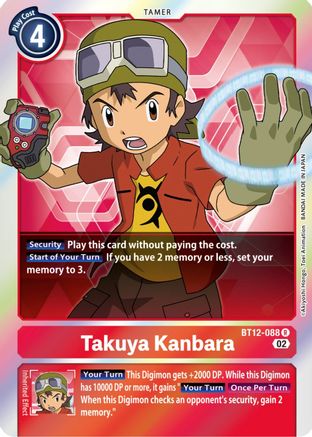 Takuya Kanbara (BT12-088) - Across Time Foil