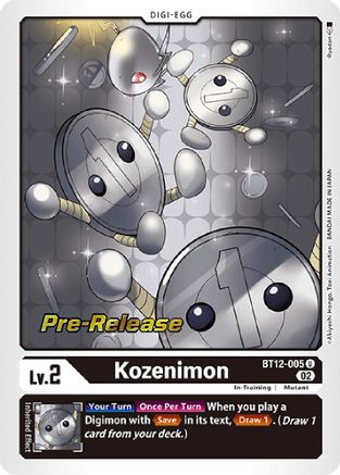 Kozenimon (BT12-005) - Across Time Pre-Release Cards Foil