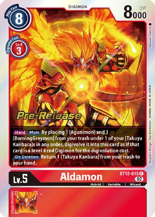 Aldamon (BT12-015) - Across Time Pre-Release Cards