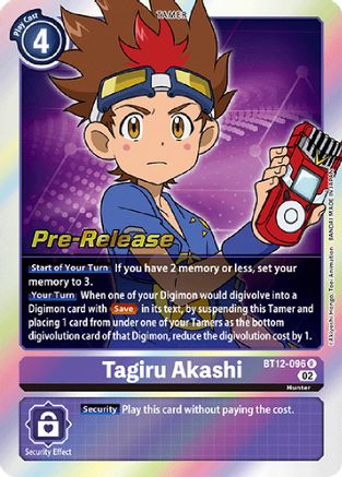 Tagiru Akashi (BT12-096) - Across Time Pre-Release Cards