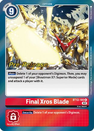 Final Xros Blade (BT12-100) - Across Time Pre-Release Cards