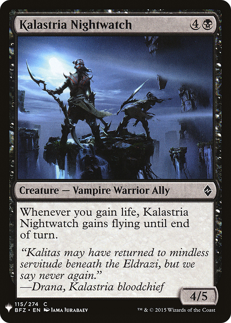 Kalastria Nightwatch (LIST-115) - The List