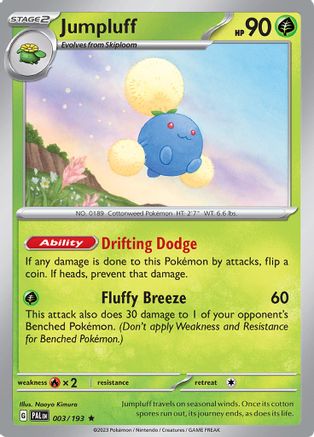 Jumpluff 003/193  - Holofoil SV02 Paldea Evolved - Rare