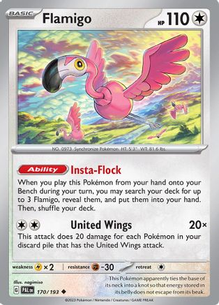 Flamigo 170/193  - Reverse Holofoil SV02 Paldea Evolved - Uncommon