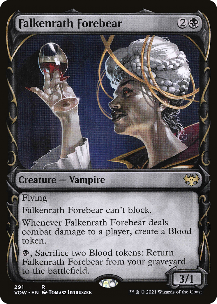 Falkenrath Forebear (VOW-291) - Innistrad: Crimson Vow: (Showcase) Foil