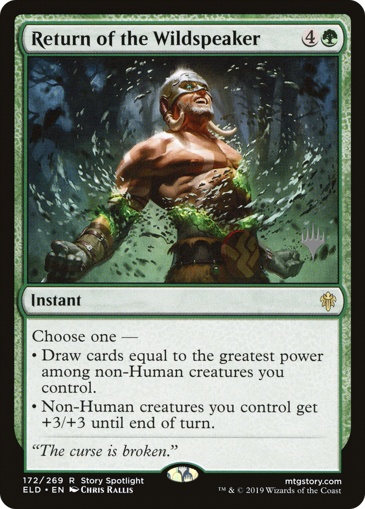 Return of the Wildspeaker (PPELD-172P) - Throne of Eldraine Promos Foil