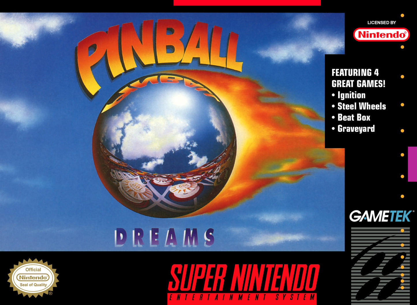 Pinball Dreams - Super Nintendo (SNES)