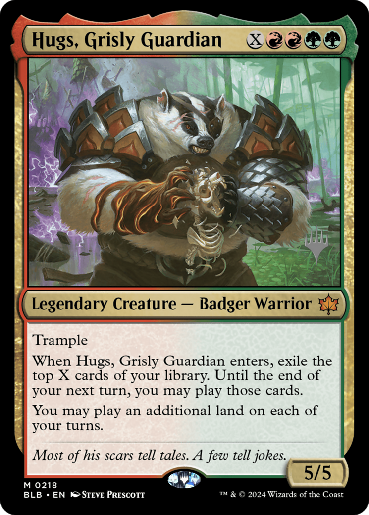 Hugs, Grisly Guardian (PPBLB-218) - Bloomburrow Promos Foil