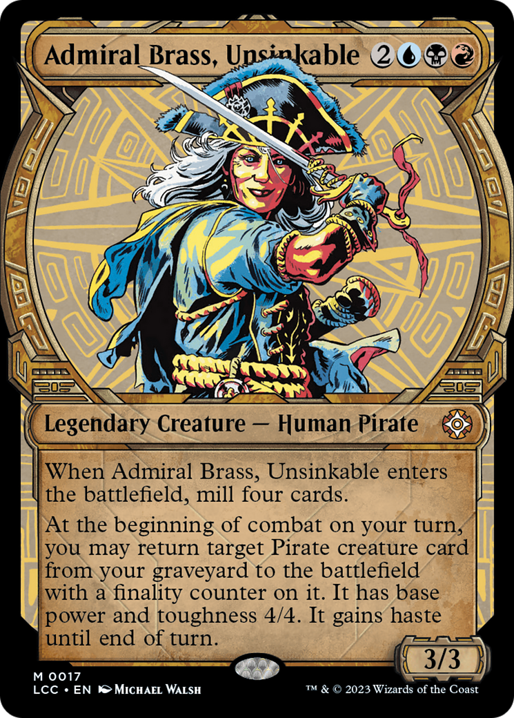 Admiral Brass, Unsinkable (Showcase) (LCC-017) - The Lost Caverns of Ixalan Commander: (Showcase) Foil